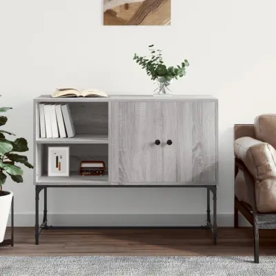 The Living Store Komoda siva sonoma 100x40x79,5 cm inženirski les - Komoda