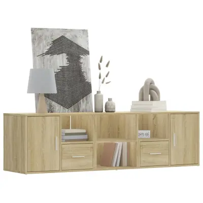 The Living Store Kotna omarica sonoma hrast 160x40x45 cm iverna plošča - Kotna Omarica
