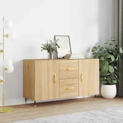 The Living Store Komoda sonoma hrast 100x36x60 cm inženirski les - Komoda