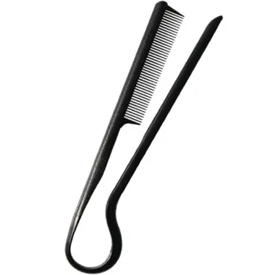 Glavnik za ravnanje las v obliki črke V za salonsko in domačo uporabo