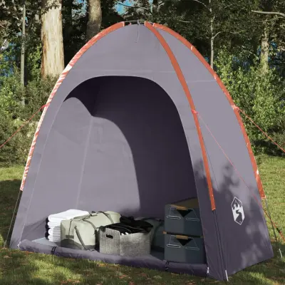 The Living Store Šotor za shranjevanje siv in oranžen vodoodporen - Šotor Za Shranjevanje