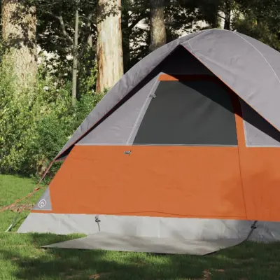 The Living Store Šotor za kampiranje za 2 osebi oranžen vodoodporen - Šotor Za Kampiranje