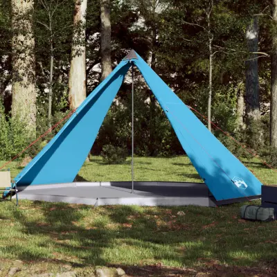 The Living Store Družinski šotor tipi za 8 oseb moder vodoodporen - Družinski Šotor