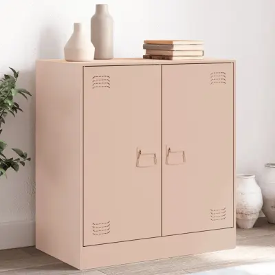 The Living Store Komoda roza 67x39x73 cm jeklo - Komoda
