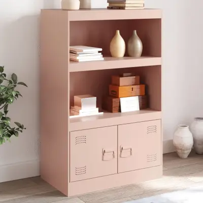 The Living Store Komoda roza 67x39x107 cm jeklo - Komoda