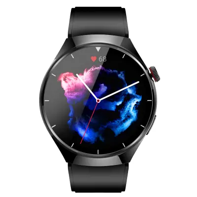 Pametna ura, Bluetooth klic in srčni utrip, krvni tlak in kisik v krvi Black + Silicone Black