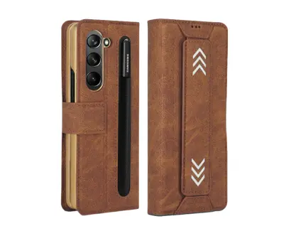 Ovitek za Samsung Galaxy Z Fold, zaščitni in odporni ovitek za zložljiv telefon Brown  Model 4