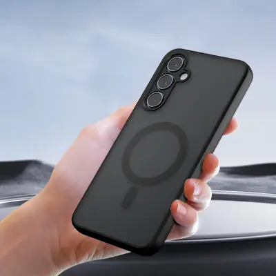 Mat črn magnetni ovitek za telefon Samsung Galaxy serije A   Model 4