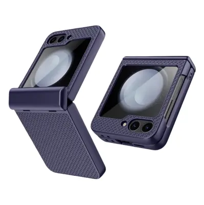 Etui za Samsung Galaxy Z Flip 6, Odporno zaščitno ohišje z zaščito tečajev Blue