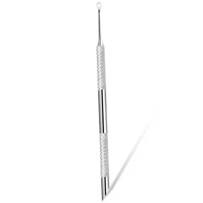 Potiskač obnohtne kožice s kroglico - srebrn