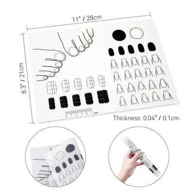 Silikonska podloga za vadbo nohtov White