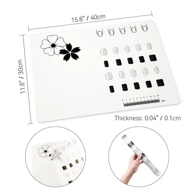 Prozorna silikonska podloga za vadbo nohtov