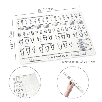 Silikonska podloga za vadbo nohtov White