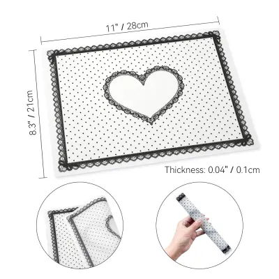 Silikonska podloga za vadbo nohtov, podloga za umetnost nohtov za vadbo akrilnih nohtov White