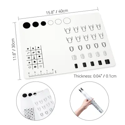 Prozorna silikonska podloga za vadbo nohtov