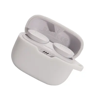 Začiten ovitek za slušalke JBL T130NC TWS s karabinom White