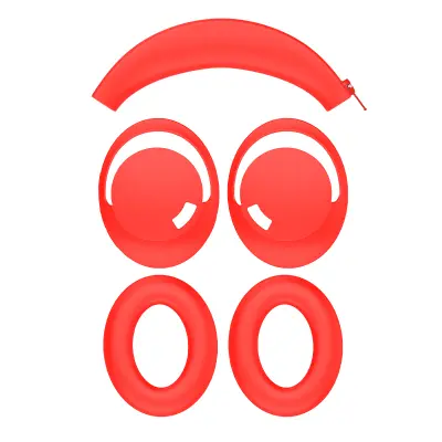 1MORE SonoFlow etui za slušalke, mehka silikonska zaščitna torbica Red