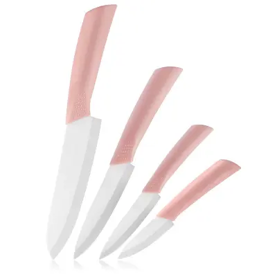 Keramični kuhinjski nož - roza, 15 cm  S