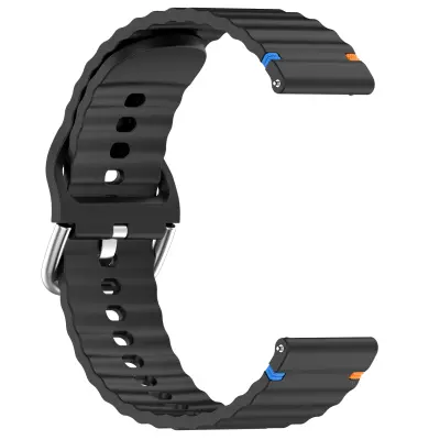 Silikonski pašček za uro Galaxy Watch, Huawei Watch, Xiaomi Watch Black