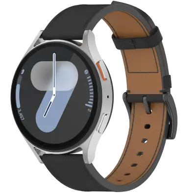 Usnjen pašček za uro Huawei GT5 Black 18 mm