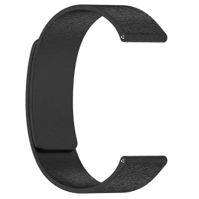 Silikonski magnetni paš s teksturo lesa Black 22 mm