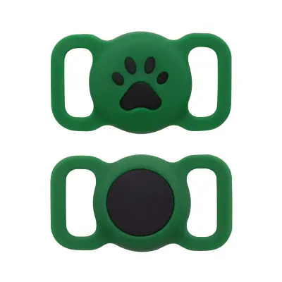 Silikonski ovitek za AirTag, oblika mačje šape, vodoodporen Green