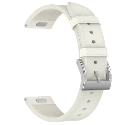 Usnjen pašček za uro Huawei GT5 White 22 mm