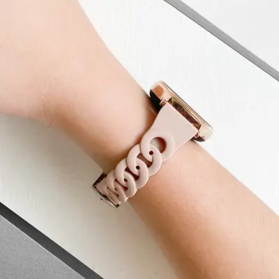 Roza silikonski pašček za uro Združljiv s Samsung in Huawei  S