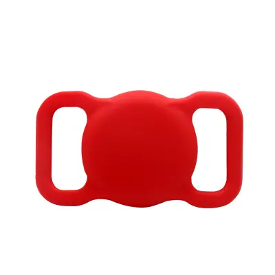 Silikonski ovitek za sledilnik AirTag za hišne ljubljenčke Red