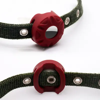 Silikonski ovitek za sledilnik AirTag za hišne ljubljenčke Black M