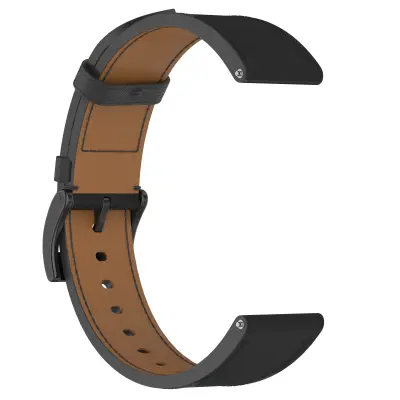 Usnjen pašček za uro Samsung Watch 4 5 6 7 Black