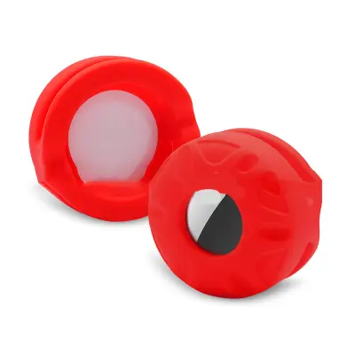 Silikonski ovitek za sledilnik AirTag za hišne ljubljenčke Red S