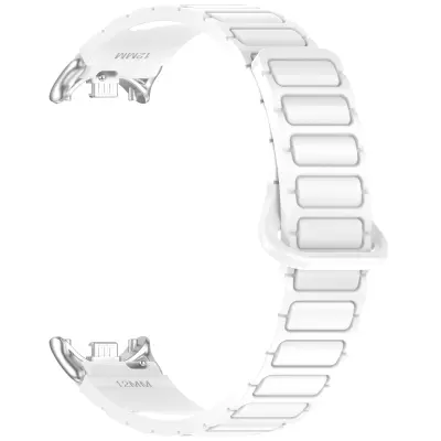 12MM silikonski pašček za uro z magnetno zaponko za Xiaomi Mi Band 8/9 White