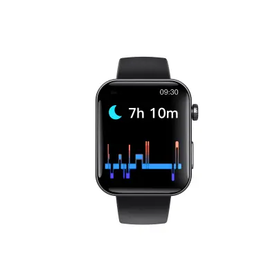 Pametna ura z merilnikom srčnega utripa, krvnega tlaka, kisika v krvi, pedometer Black Silicone strap