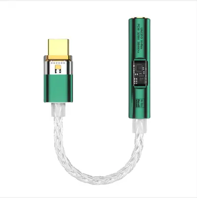BA23 USB-C na 3,5 mm avdio vtičnico z vgrajenim DAC-om Green