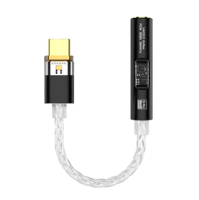 BA23 USB-C na 3,5 mm avdio vtičnico z vgrajenim DAC-om Black