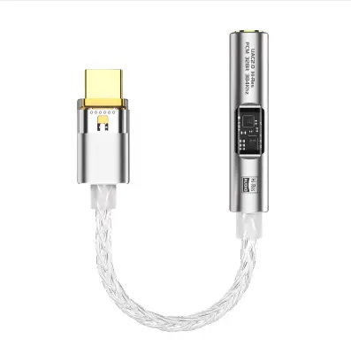 BA23 USB-C na 3,5 mm avdio vtičnico z vgrajenim DAC-om Silver