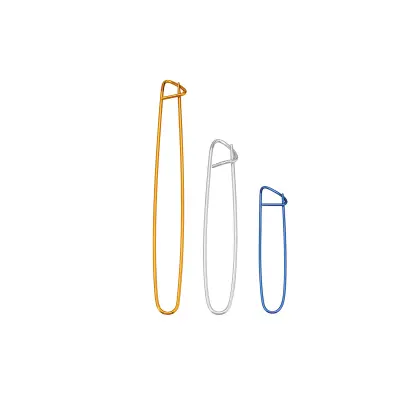 Komplet kabelskih pletilnih igel, 3-delni komplet aluminijastih igel v obliki črke U