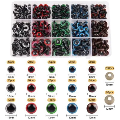 Plastične varnostne oči s samolepilno zadnjo stranjo   Model 3