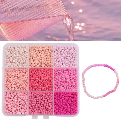 Komplet steklenih perlic z 9 predelki Multicolor2