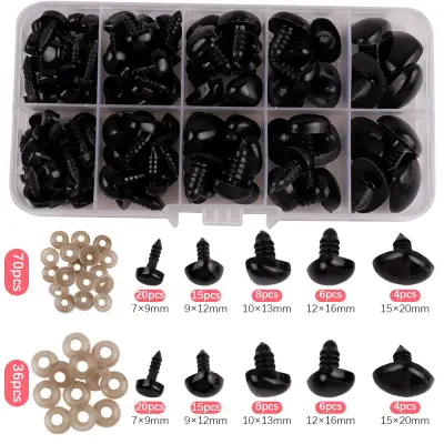 Plastične varnostne oči s samolepilno zadnjo stranjo   Model 4