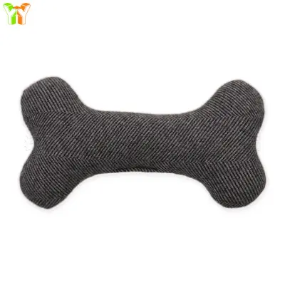 Igrača za žvečenje za pse v obliki kosti - plišasta igrača za mladičke Grey