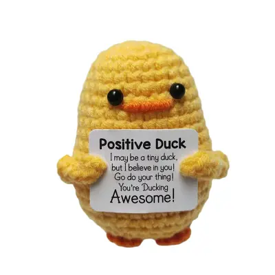 Duck Plushie - Očarljiva figurica rumene race iz kvačkanja   Model A