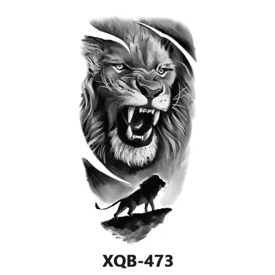 Začasna tetovaža črne barve, realistična in vodoodporna poslikava telesa   4