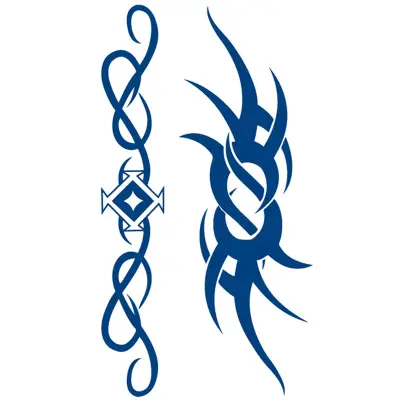 Nalepke za tetovaže - hitra in enostavna namestitev (2 lista)   Model 7