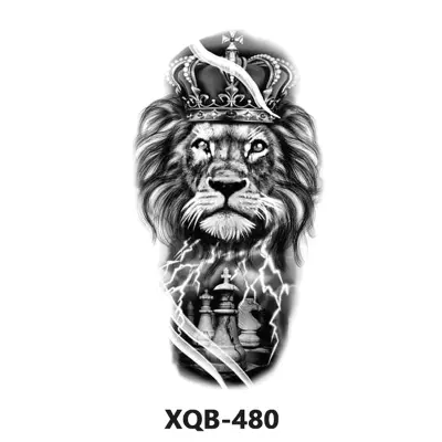 Začasna tetovaža črne barve, realistična in vodoodporna poslikava telesa   1