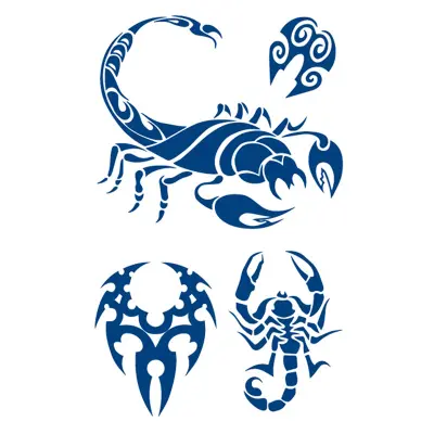 Nalepke za tetovaže - hitra in enostavna namestitev (2 lista)   Model 6