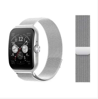 Pašček za uro Oppo iz nerjavečega jekla Silver  Model 8