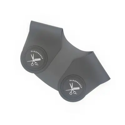 Silikonska krtača za čiščenje vratu za striženje las - Profesionalni trak za vrat brivca Black S