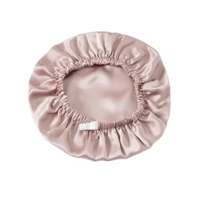 Dvojna plast 100% murve svile Sleep Cap za ženske lotus pink